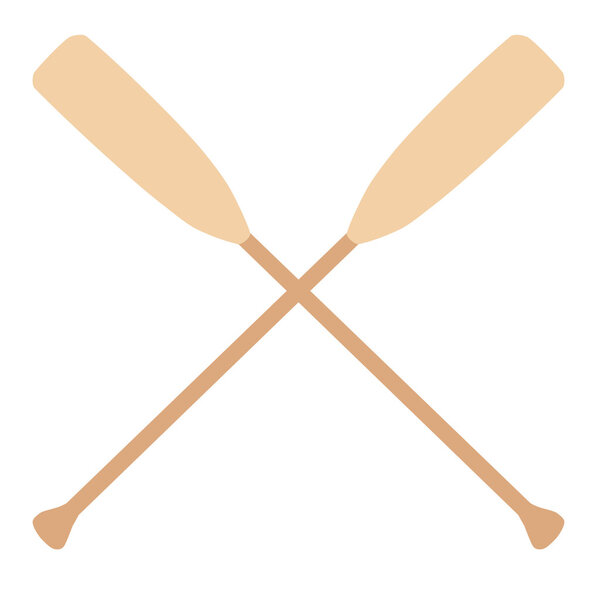 Crossed oars
