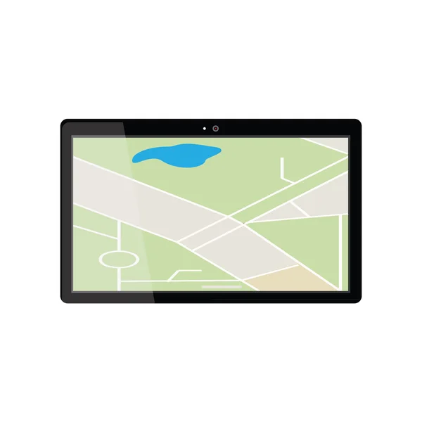 Appareil gps tablette — Image vectorielle