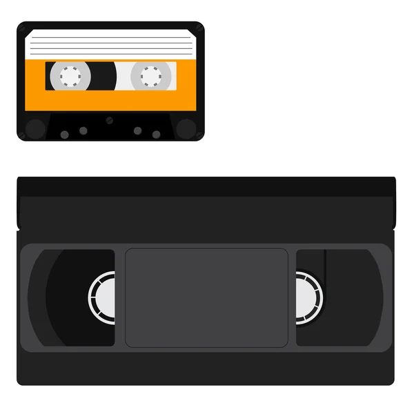 Cassete e fita VHS — Vetor de Stock