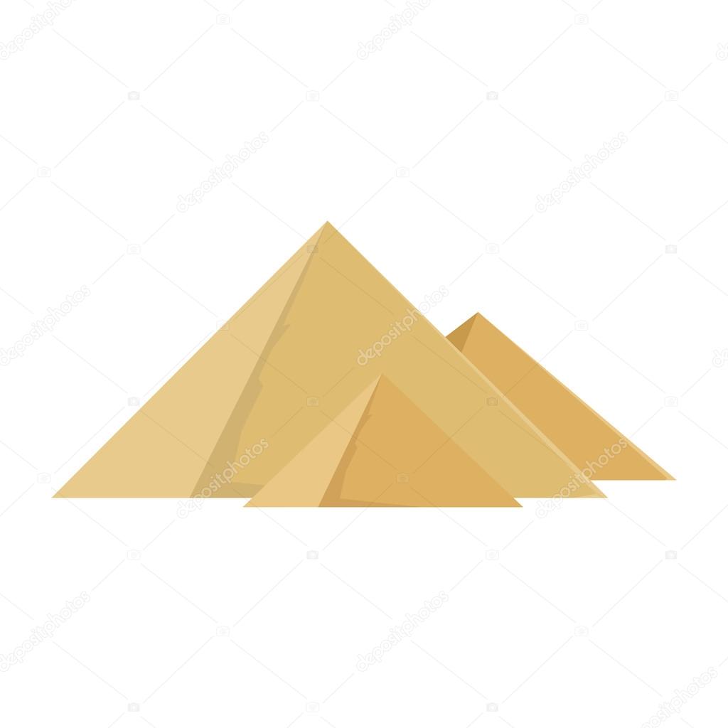 Three egypt pyramids vector. Pyramids giza. Tourism
