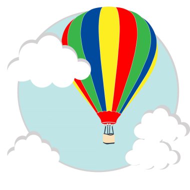Balloon in the sky clipart
