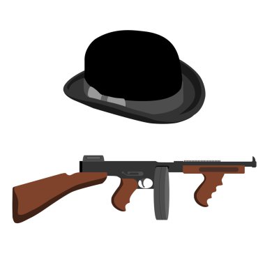 Tommy gun ve melon şapka