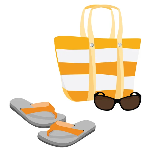 Iconos de playa — Vector de stock