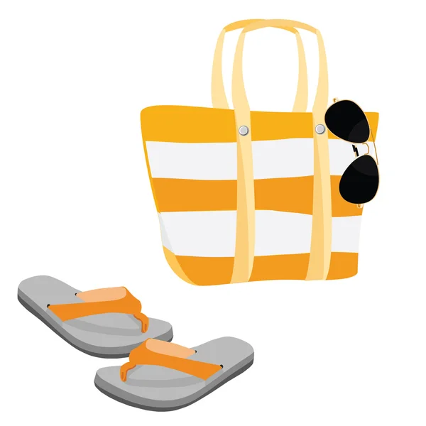 Iconos de playa — Vector de stock