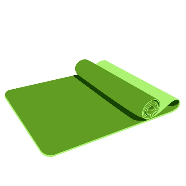 Tappetino yoga verde — Vettoriale Stock