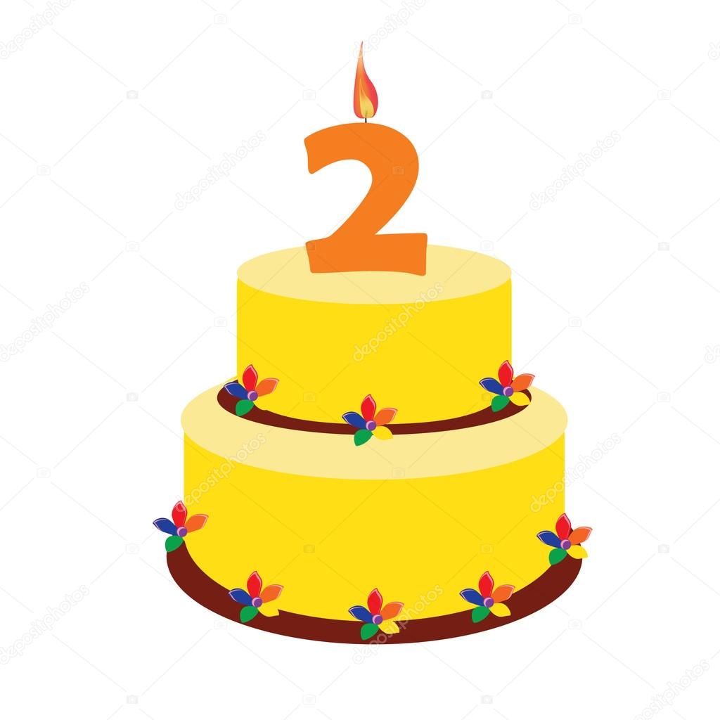 Segundo cumpleaños Vector de stock #74497851 de ©viktorijareut, image size:1024x1024