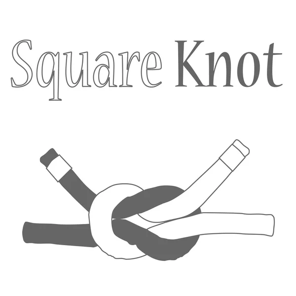 Square knot silhouette — Stock Vector