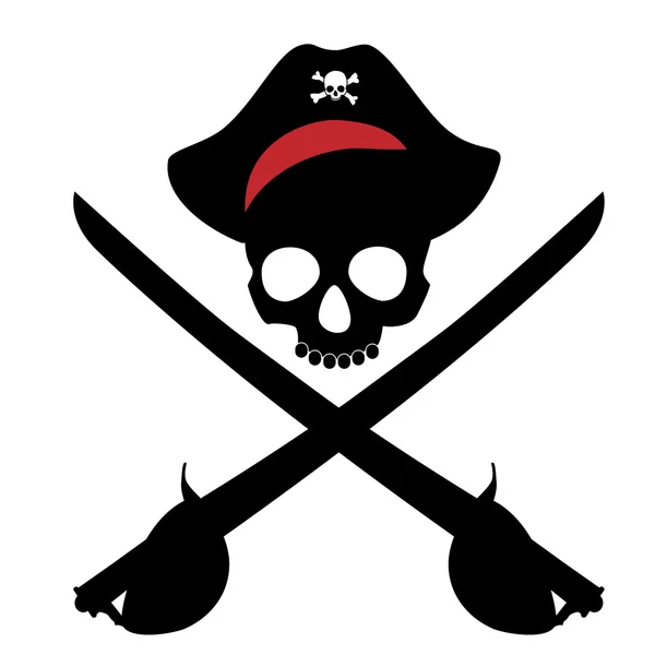 Pirate skull — Stock Vector