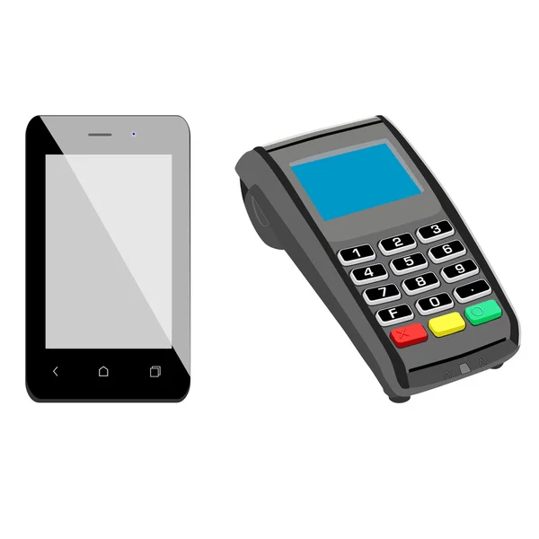 Smartphone och pos — Stock vektor