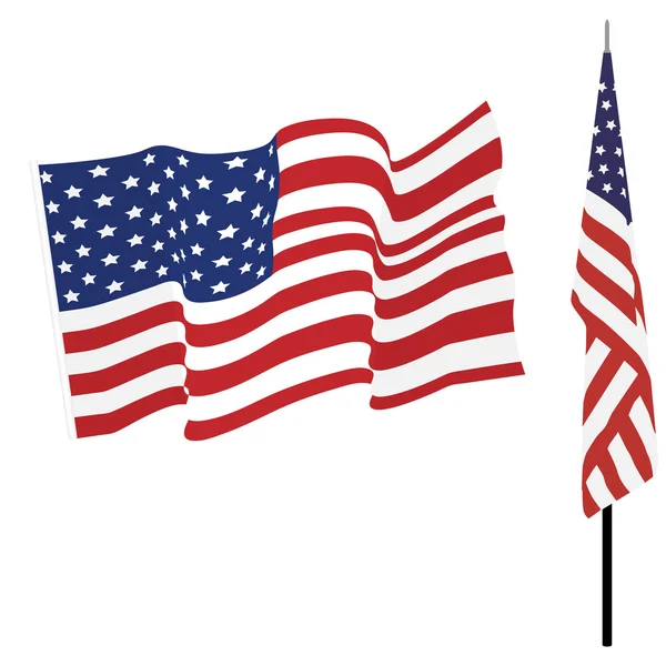 Banderas americanas — Vector de stock