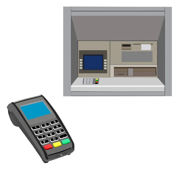 ATM e pos — Vetor de Stock