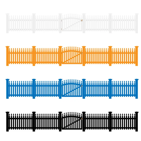 Garden fences — Stock Vector