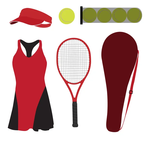 テニスは、六つの項目を設定 — ストックベクタ