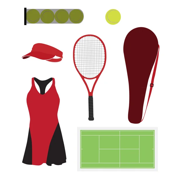 Juego de equipos de tenis — Archivo Imágenes Vectoriales