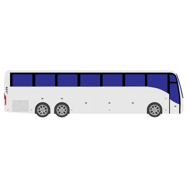 Autobús blanco — Vector de stock