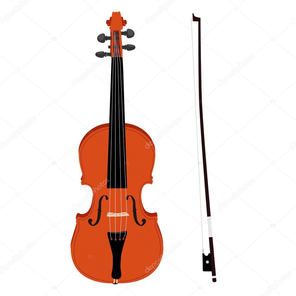 Violin with fiddlestick