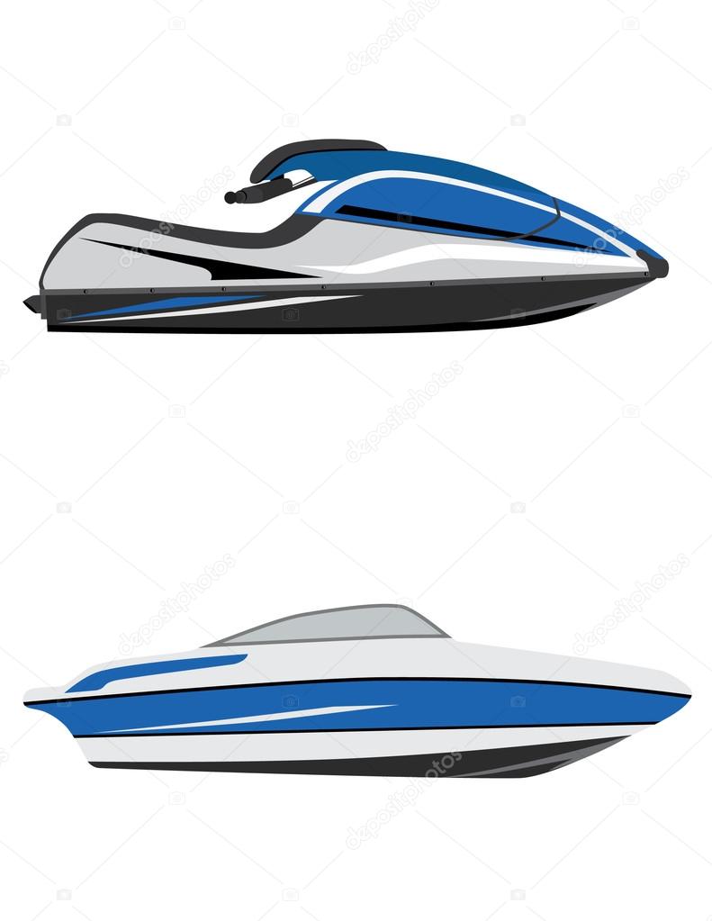 Water scooter and boat
