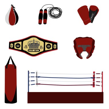 Boxing set clipart