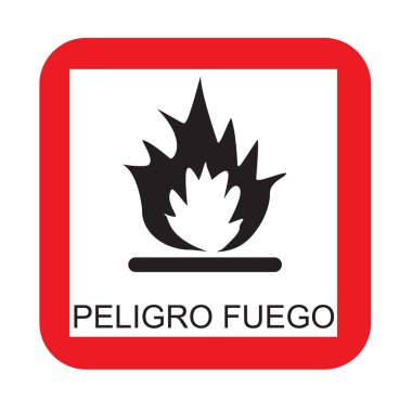 Fire risk sign clipart