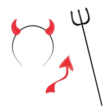 Şeytan boynuzu, kuyruk ve trident