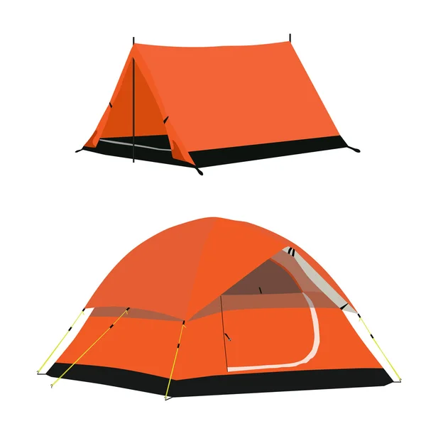 Orange tält — Stock vektor