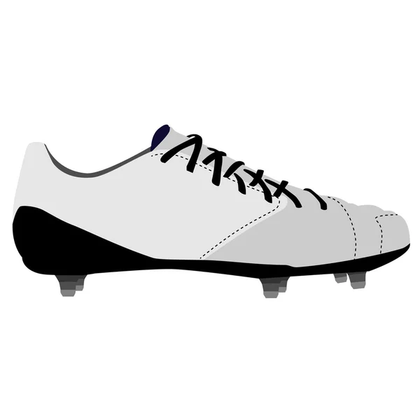 Zapato de fútbol blanco — Vector de stock