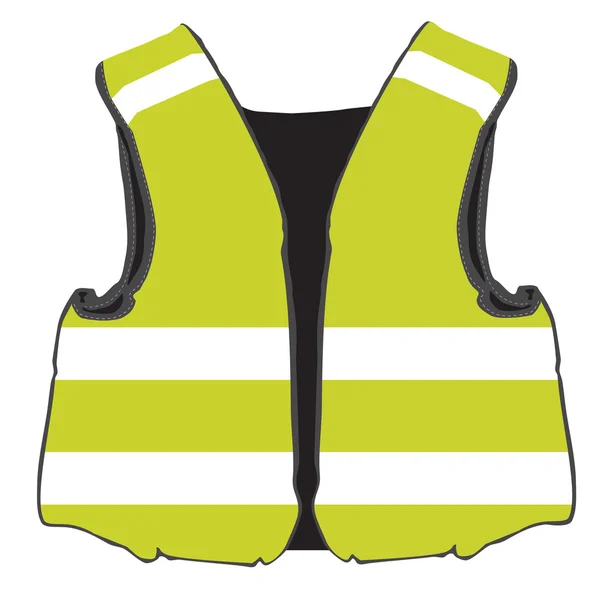 Gele veiligheidsvest — Stockvector