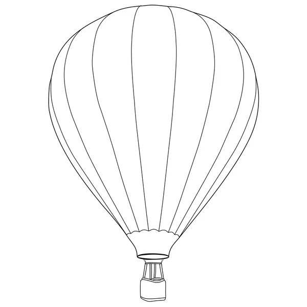 Dibujo del contorno del globo aéreo — Vector de stock