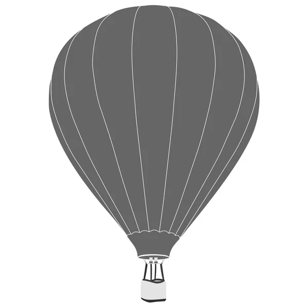 Gri sıcak hava balonu — Stok Vektör