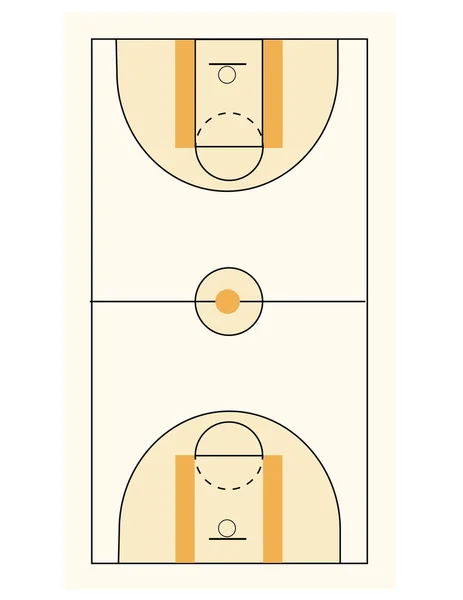 Basketball court — Stock Vector