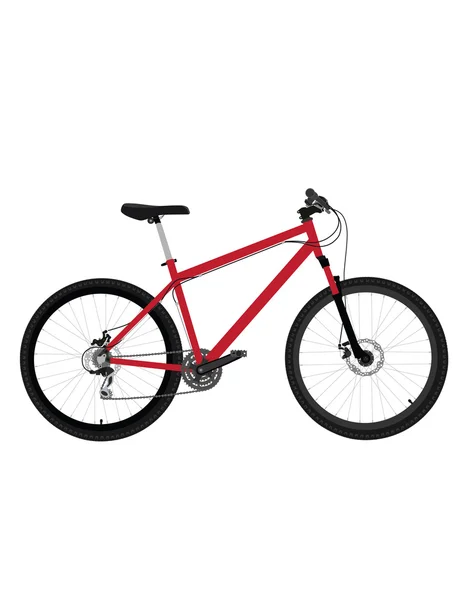 Rotes Fahrrad — Stockvektor