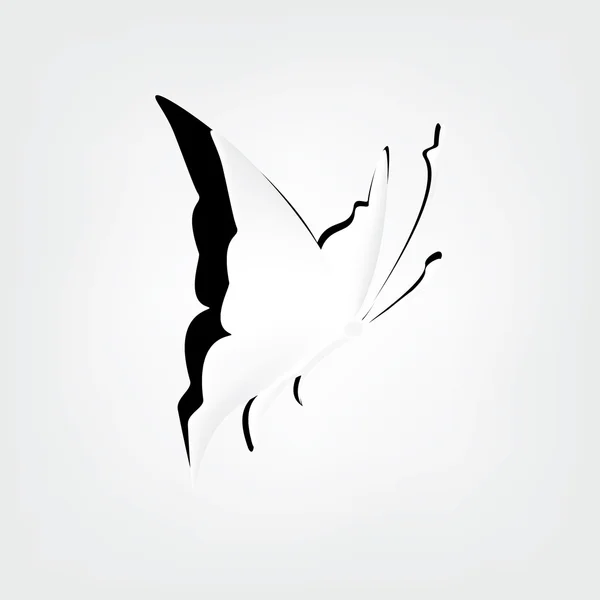 Dekorativa cutout fjäril — Stock vektor