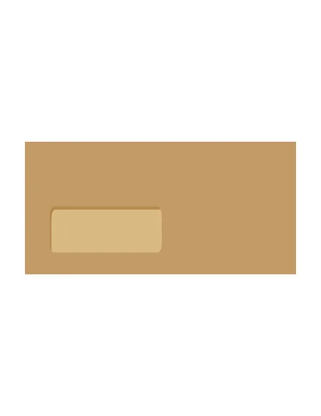Enveloppe marron fermée — Image vectorielle