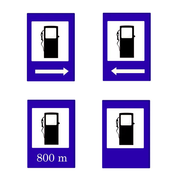 ガソリン スタンド看板セット — ストックベクタ