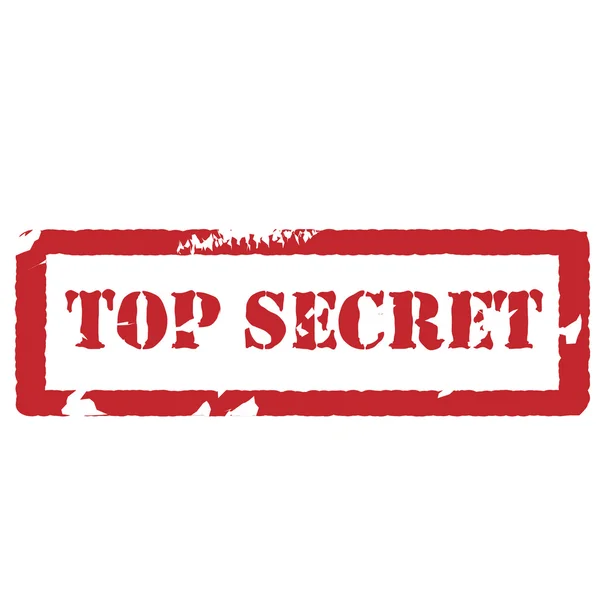 Timbre en caoutchouc avec texte top secret — Image vectorielle