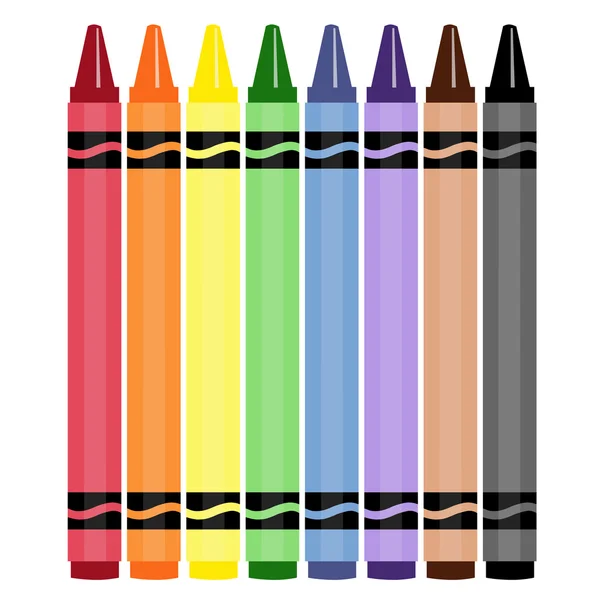 Crayones de cera — Vector de stock