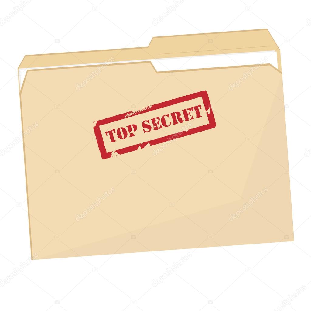 File folder with stamp top secret