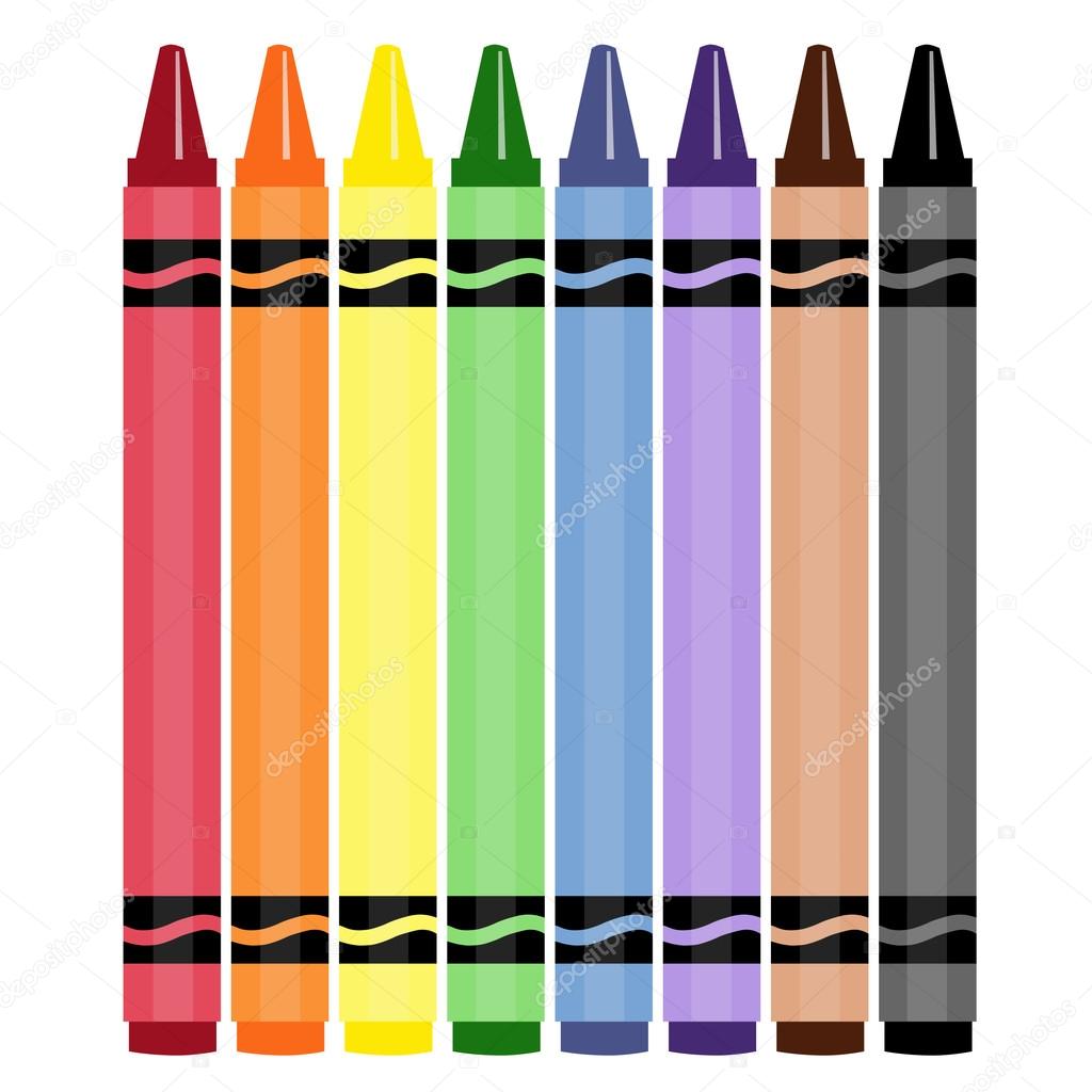 Premium Vector  Crayon vector illustration. cartoon coloring crayons.  crayons hand draw isolated.