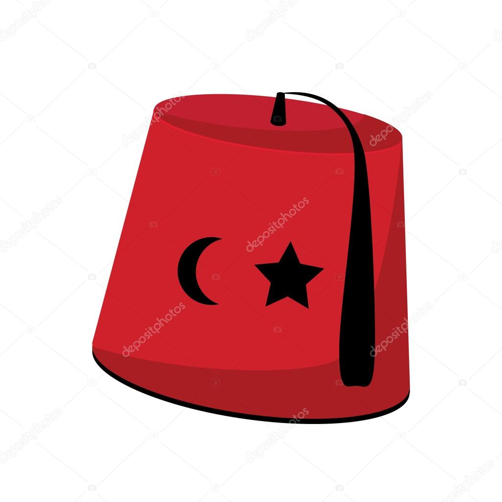 Turkish hat with star and crescent