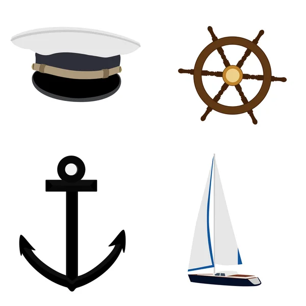 Navy set — Stock Vector