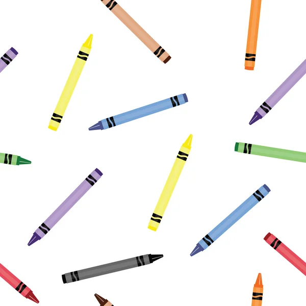 Lápis de cor padrão sem costura — Vetor de Stock