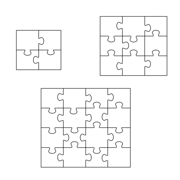 Tři puzzle — Stockový vektor