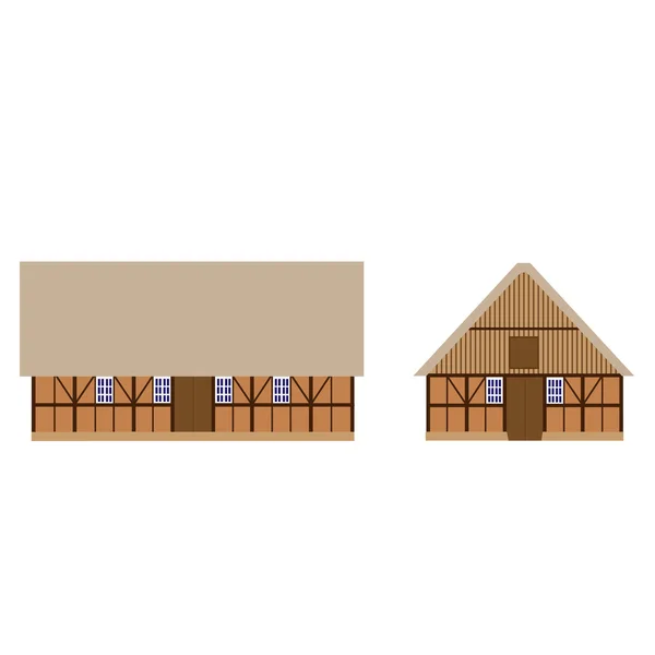 Starej stodoły zestaw — Wektor stockowy