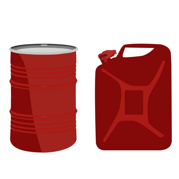 Baril rouge et boîte — Image vectorielle