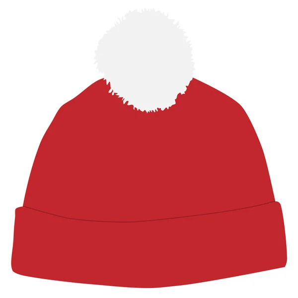 Chapeau d'hiver rouge — Image vectorielle