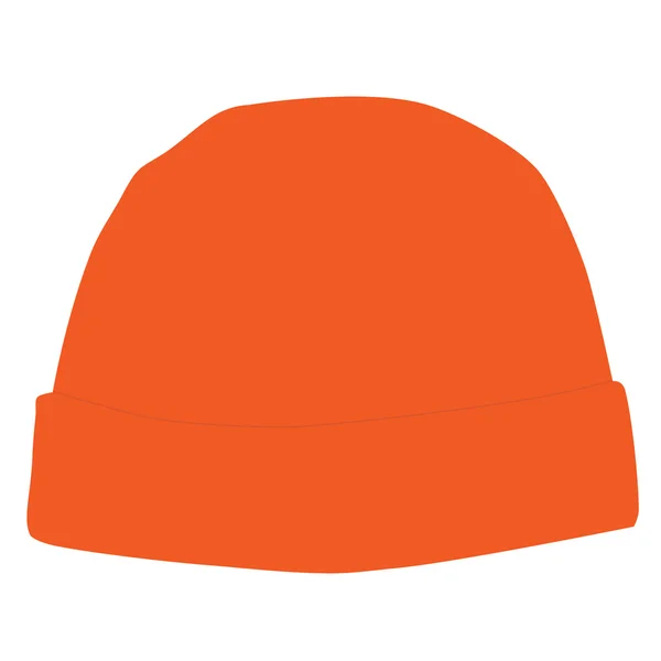 Chapeau d'hiver orange — Image vectorielle