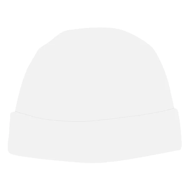 Chapeau d'hiver blanc — Image vectorielle