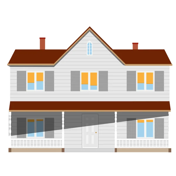 Maison deux étages — Image vectorielle