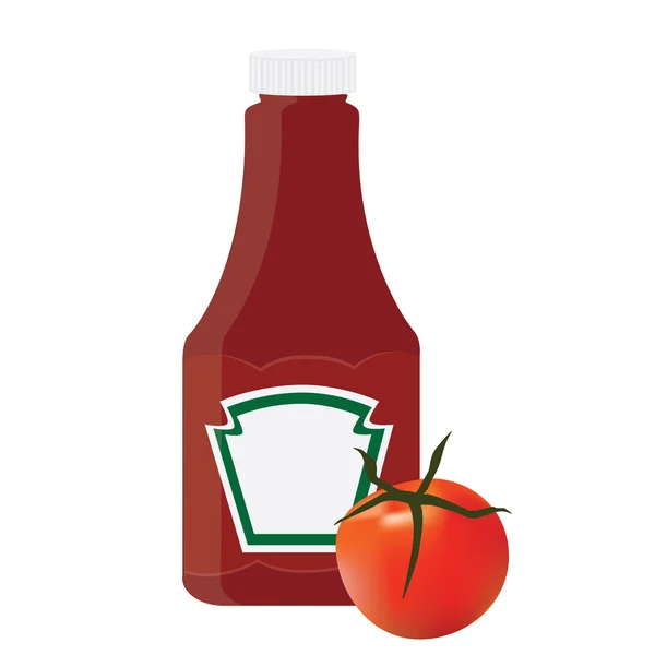 Flacone di ketchup — Vettoriale Stock