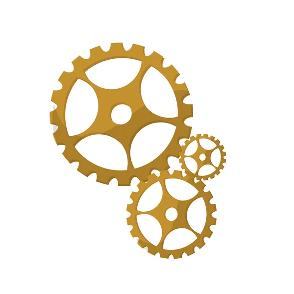 Golden gears — Stock Vector